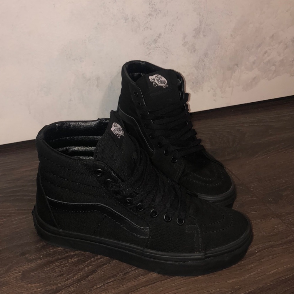 all black high top vans